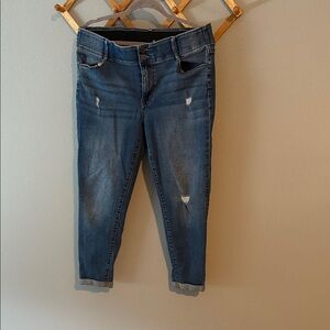 Apt. 9 Distressed Blue Ankle Jeans